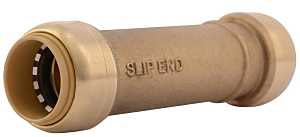 SharkBite U3016LFA Slip Pipe Coupling, 3/4 in, Brass, 200 psi Pressure