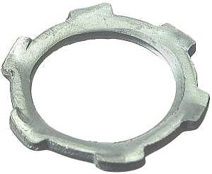 Halex 26192 Conduit Locknut, Steel, 3/4 in, Zinc, Pack of 8