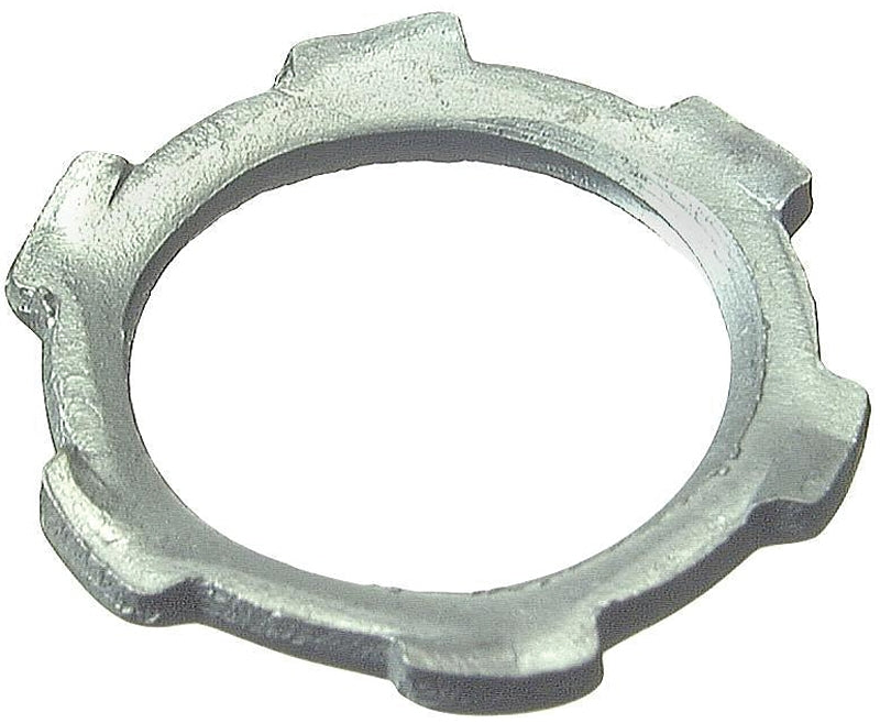 Halex 26192 Conduit Locknut, Steel, 3/4 in, Zinc, Pack of 8