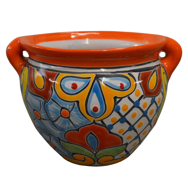 Avera Products Talavera 6 in. H X 7.25 in. W X 5.25 in. D Ceramic Michoacana Planter Multicolored, Pack of 4