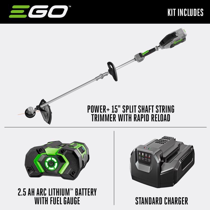 EGO Power+ ST1502SA 15 in. 56 V Battery String Trimmer Kit (Battery & Charger)
