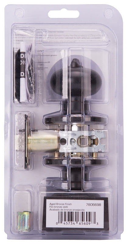 ProSource TFX710V-PS Privacy Lockset, Tubular Design, Antique Bronze