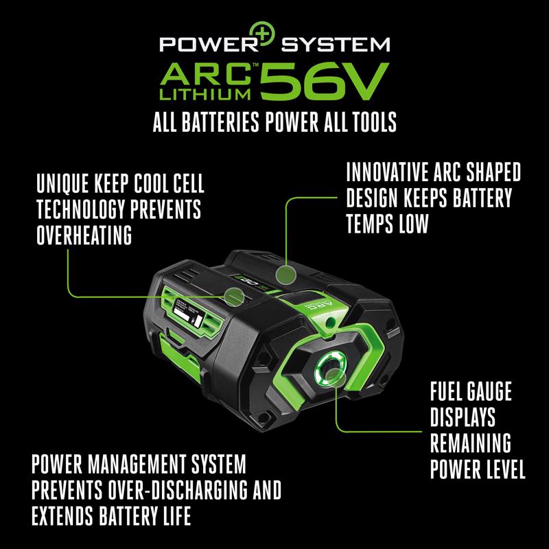 EGO 56V Power+ BA2800T 5 Ah Lithium-Ion Battery 1 pc