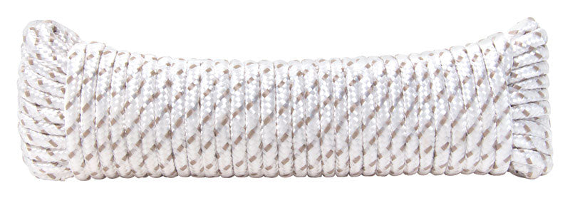 Ace 1/4 in. D X 50 in. L Gray/White Diamond Braided Poly Rope