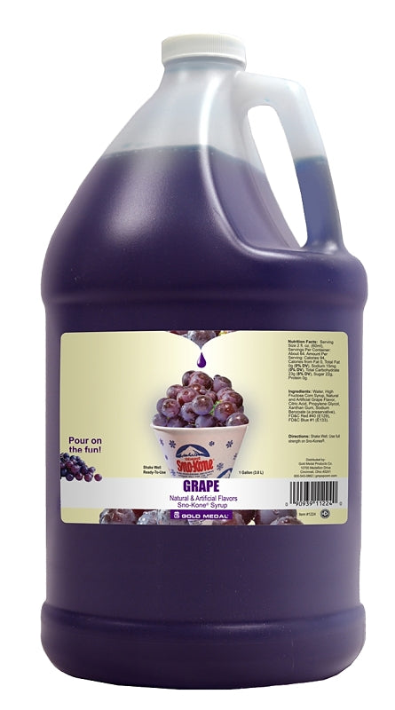 Gold Medal 1224 Syrup, Grape, 1 gal Jug, Pack of 4
