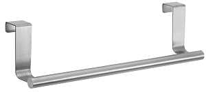 iDESIGN 29450 Towel Bar, 1 in Projection, 9-1/4 in OAL, 1 in OAW, Stainless Steel, Brushed, Surface