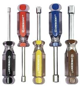 Crescent CND5SAEN SAE Nutdriver Set, 5-Piece, Steel, Chrome-Plated, Assorted