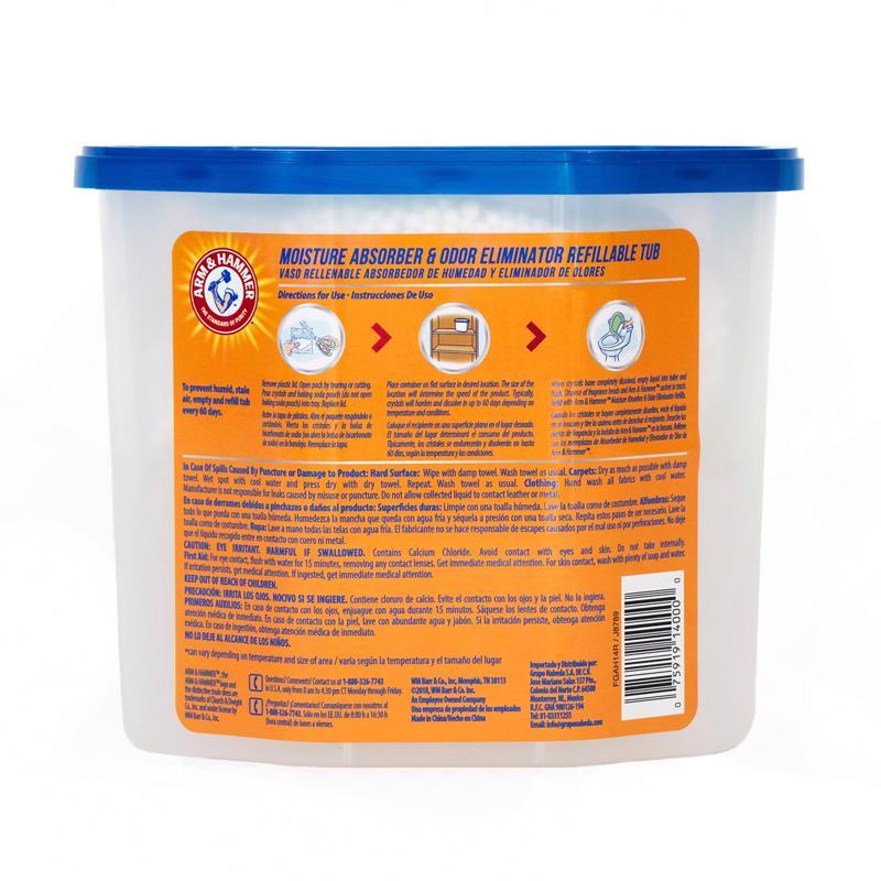 Arm & Hammer No Scent Moisture Absorber and Odor Eliminator 14 oz Beads, Pack of 6