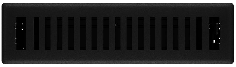Imperial RG3437 Floor Register, 12 in W Duct Opening, 2-1/4 in H Duct Opening, Polystyrene, Black Iron