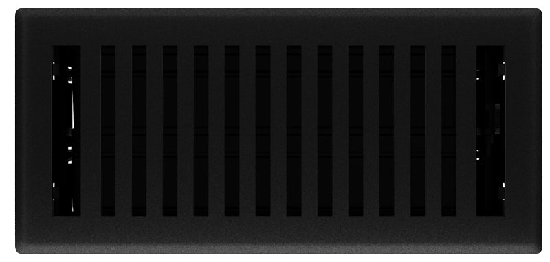 Imperial RG3439 Floor Register, Polystyrene, 10 in W Duct Opening, 4 in H Duct Opening, Black Iron