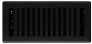 Imperial RG3439 Floor Register, Polystyrene, 10 in W Duct Opening, 4 in H Duct Opening, Black Iron