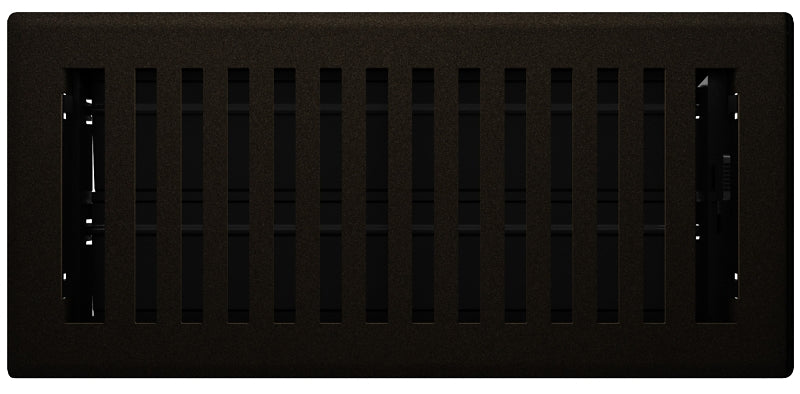 Imperial RG3434 Floor Register, 10 in W Duct Opening, 4 in H Duct Opening, Polystyrene, Bronze Age