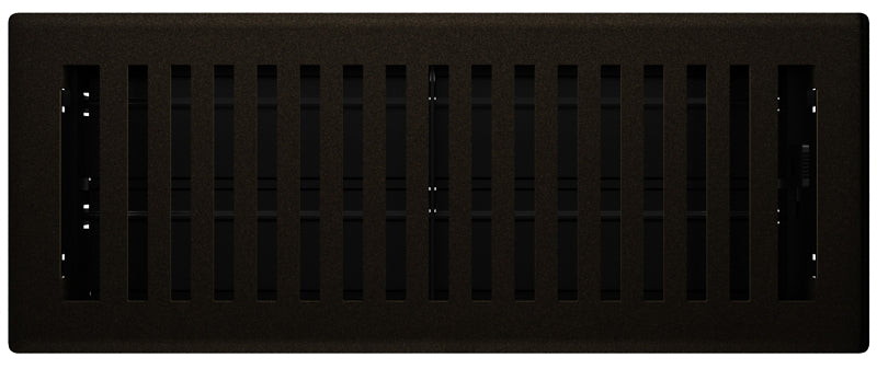 Imperial RG3435 Floor Register, 12 in W Duct Opening, 4 in H Duct Opening, Polystyrene, Bronze Age