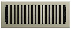 Imperial RG3430 Floor Register, 12 in W Duct Opening, Polystyrene, Satin Nickel