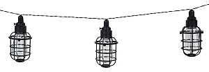 Boston Harbor 27099 Solar String Lantern Light, Ni-MH Battery, AA Battery, 10-Lamp, LED Lamp, Plastic Fixture, Black
