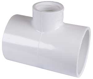 IPEX 035879 Reducing Tee, 2 x 2 x 1 in, Socket x Socket x FNPT, PVC, SCH 40 Schedule