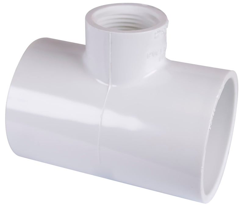 IPEX 035879 Reducing Tee, 2 x 2 x 1 in, Socket x Socket x FNPT, PVC, SCH 40 Schedule