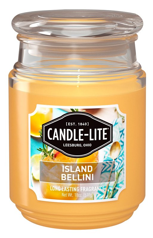 Candle-Lite 32971273 Candle, 18 oz, Island Bellini, 110 hr, Pack of 4