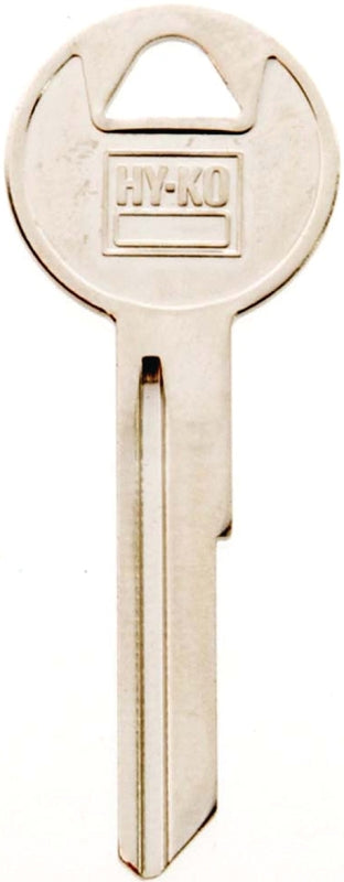 Hy-Ko 11010Y149 Key Blank, Brass, Nickel, For: Chrysler, Dodge, Eagle, Jeep, Plymouth Vehicles, Y149 Key Number, Pack of 10