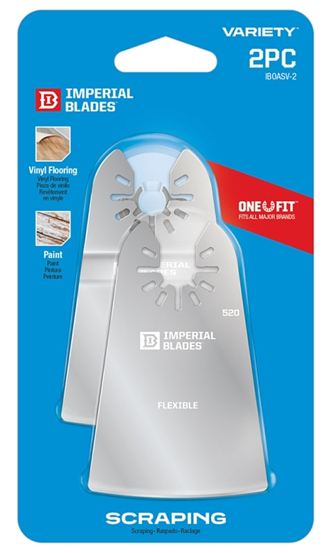 Imperial Blades ONE FIT IBOASV-2 Scraper Variety Pack, 2-1/4 in, High Carbon Steel