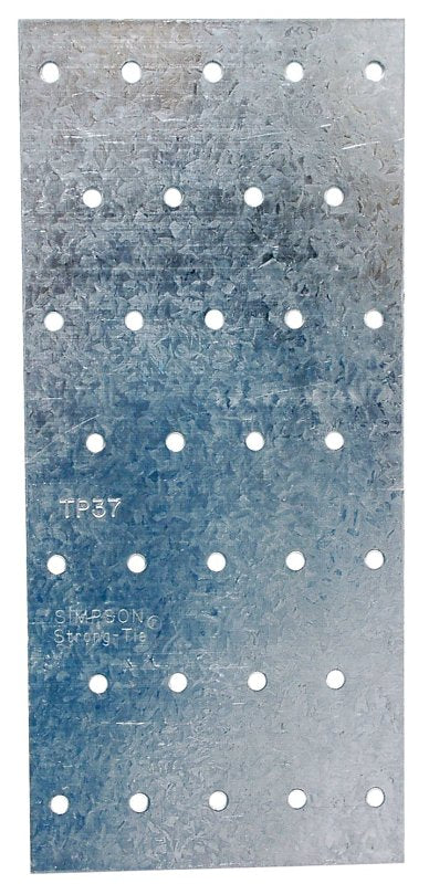 Simpson Strong-Tie TP Series TP37 Tie Plate, 7 in L, 3-1/8 in W, 0.035 in Thick, Steel, Galvanized, Pack of 100