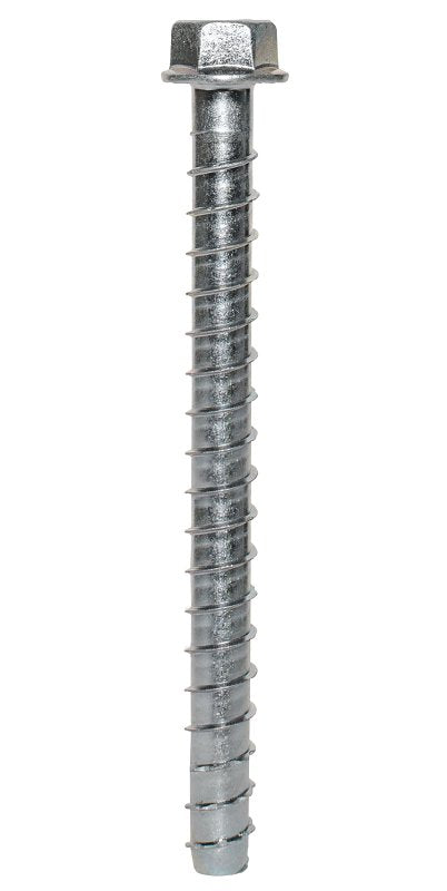 Simpson Strong-Tie Titen HD THDB62800HF1 Screw, 5/8 in Thread, 8 in L, Washer Head, Hex Drive, Carbon Steel, Zinc, Pack of 10