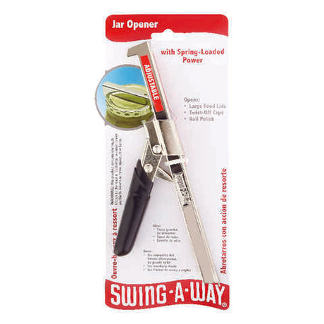 Swing-A-Way Black/Silver Steel Jar Opener