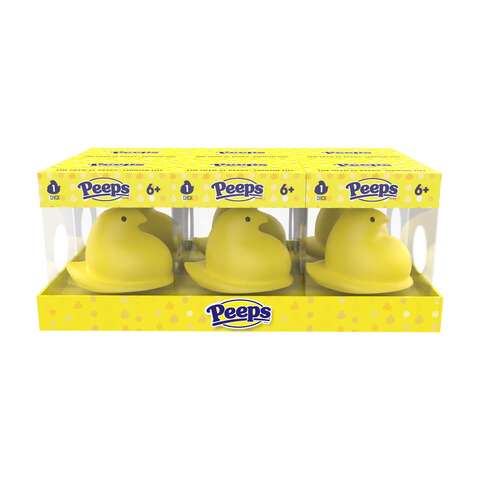 Peeps Squishy Chick Toy Yellow, Pack of 6