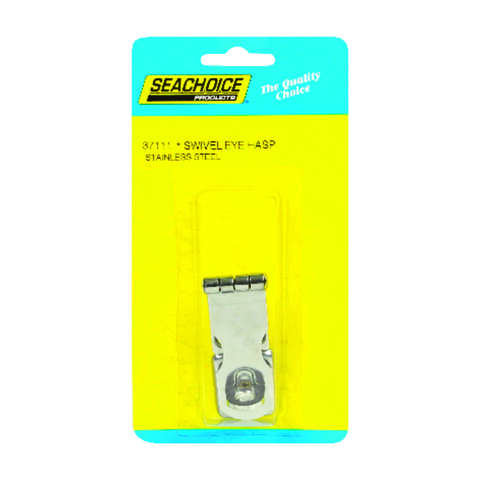 Seachoice Polished Stainless Steel 1 in. L X 4 in. W Swivel Eye Hasp 1 pk