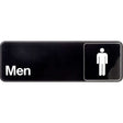 HILLMAN English Black Restroom Sign 3 in. H X 9 in. W, Pack of 6