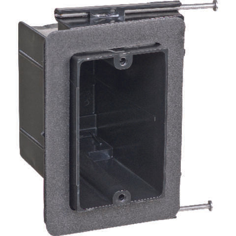 Carlon 22-1/2 cu in Rectangle Plastic 1 gang Electrical Box Black