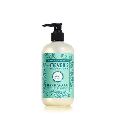 Mrs. Meyer's Clean Day Organic Mint Scent Hand Soap 12.5 oz, Pack of 6