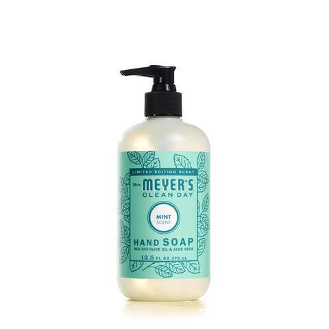 Mrs. Meyer's Clean Day Organic Mint Scent Hand Soap 12.5 oz, Pack of 6