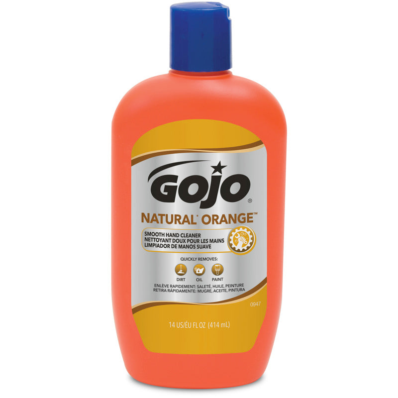 Gojo Natural Orange Citrus Scent Hand Cleaner 14 oz, Pack of 12