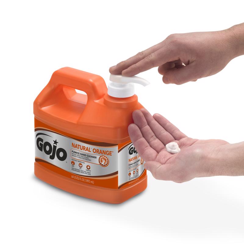 Gojo Natural Orange Citrus Scent Pumice Hand Cleaner 0.5 gal, Pack of 4