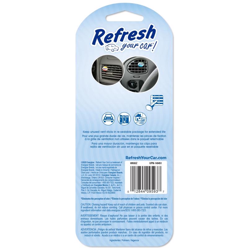 Refresh Your Car! Fresh Strawberry/Cool Lemonade Scent Car Vent Clip 0.7 oz Solid