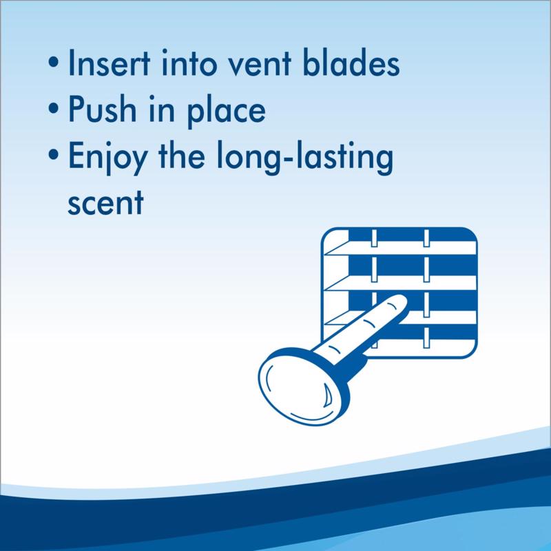 Refresh Your Car! New Car /Cool Breeze Scent Car Vent Clip 0.7 oz Solid