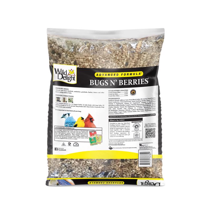 Wild Delight Bugs N' Berries Assorted Species Safflower Seeds Wild Bird Food 4.5 lb