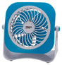 PowerZone QT-U403B Tabletop Fan, 5 VDC, 4 in Dia Blade, 5-Blade, 2-Speed, 48 in L Cord, White/Blue OR White/Red, Pack of 4