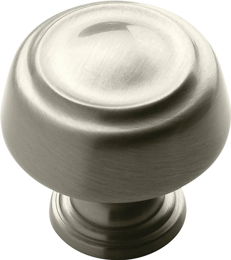 Amerock BP53700G10 Cabinet Knob, 1-3/16 in Projection, Traditional, 1-3/16 in, Zinc, Satin Nickel