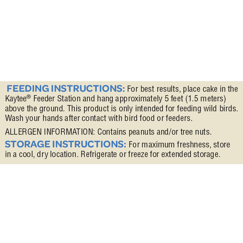 Kaytee Songbird Shelled Peanuts Mixed Nut Cake 2.13 lb