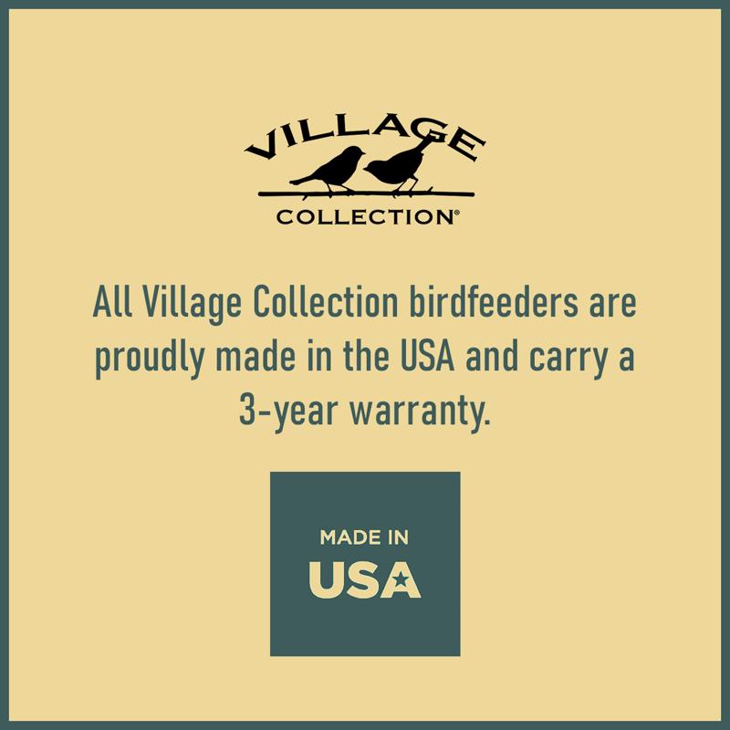 North States Village Wild Bird 4.25 lb Plastic Pinecone Hopper Bird Feeder 4 ports, Pack of 2