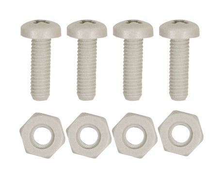 Custom Accessories White Nylon License Plate Fasteners, Pack of 12