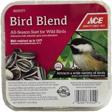 Ace Bird Blend Assorted Species Beef Suet 11 oz, Pack of 12