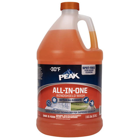Peak All in One -30 deg Windshield Cleaner/De-Icer 1 gal, Pack of 6