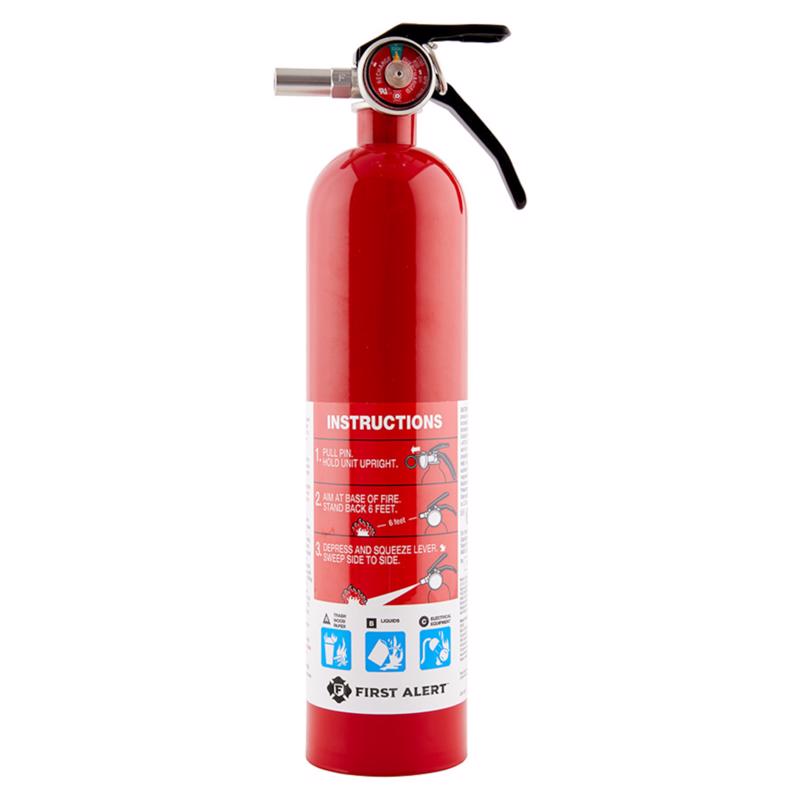 First Alert 2-3/4 lb Fire Extinguisher For Garage OSHA/US Coast Guard Agency Approval, Pack of 4