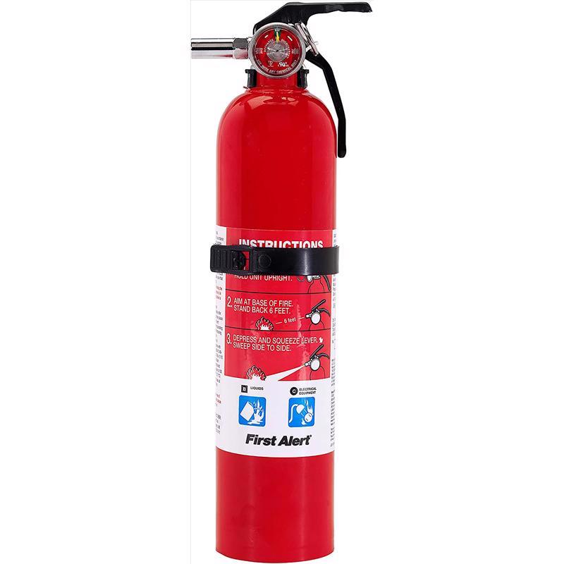 First Alert 2-3/4 lb Fire Extinguisher For Garage OSHA/US Coast Guard Agency Approval, Pack of 4