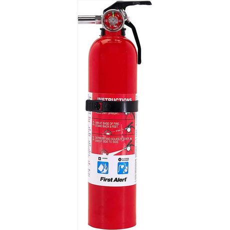 First Alert 2-3/4 lb Fire Extinguisher For Garage OSHA/US Coast Guard Agency Approval, Pack of 4