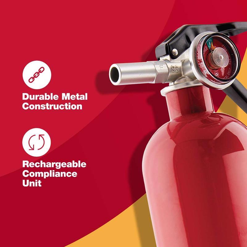 First Alert 2-3/4 lb Fire Extinguisher For Garage OSHA/US Coast Guard Agency Approval, Pack of 4