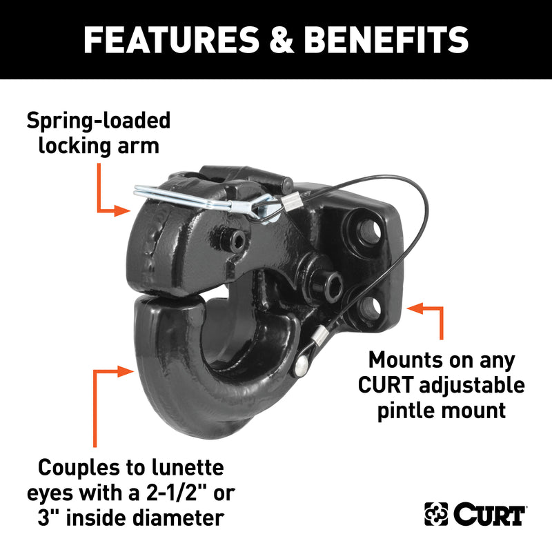 CURT 30000 lb. cap. Pintle Hook